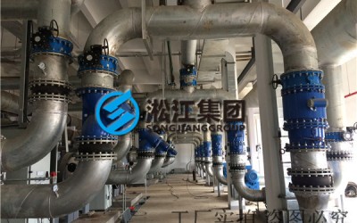 水泵钢丝橡胶软接头安装现场